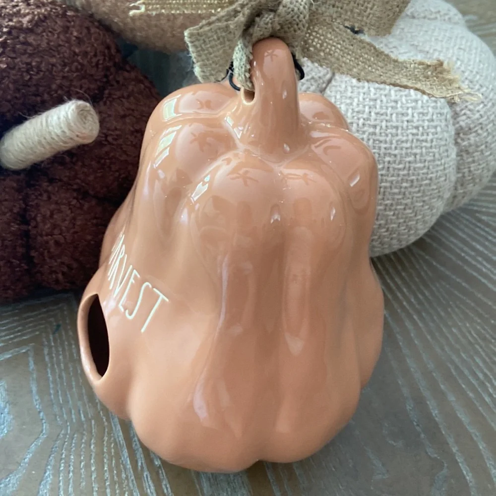 NEW! Rae Dunn Ceramic Farmhouse Harvest Gourd Pumpkin Birdhouse